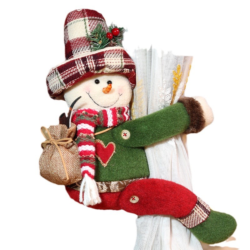 Home & Garden Kerst Gordijn Gesp Cartoon Gordijn Houd Pluche Pop Decoratie Hotel Restaurant Decoraties Poppen Groothandel_voghion.com