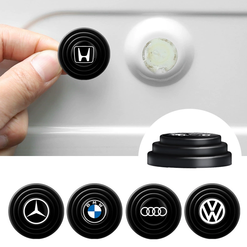 Автомобильная амортизирующая прокладка, утолщенная силиконовая прокладка для двери автомобиля, амортизирующая прокладка подушки для логотипа автомобиля, Противоударная прокладка