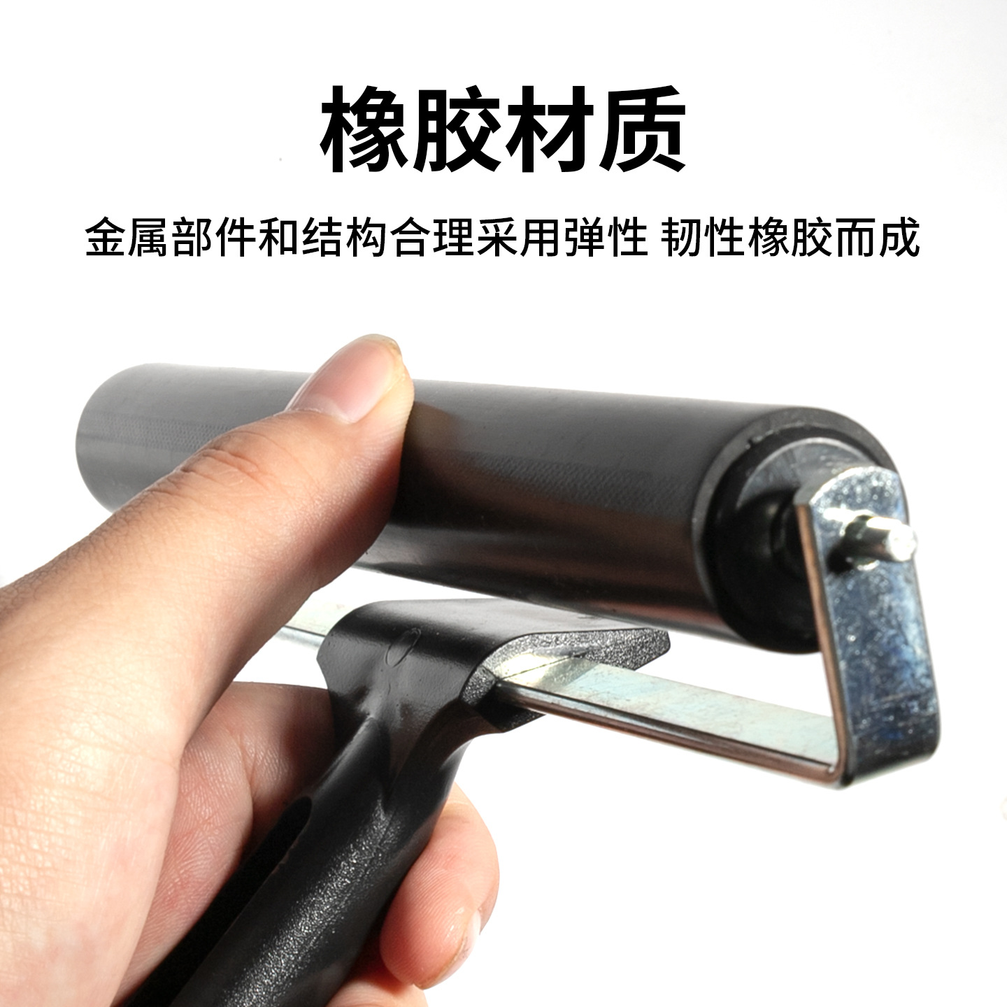 Inventario transfronterizo 10 / 6cm marco de acero topografía rodillo de goma empujador rodillo antideslizante impresión de tinta rodillo de impresión