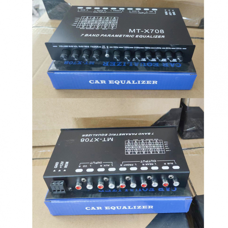 Cross-border car equalizer 7-band equalizer car audio EQ tuning crossover amplifier power amplifier factory Cross-border car equalizer 7-band equalizer car audio EQ tuning crossover amplifier power amplifier factory