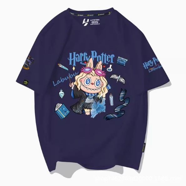 New Harry Potter Co-Branded Labubu Peripheral Cute Short-Sleeved T-Shirts for Male and Female Students T-Shirt Tops New Harry Potter Co-Branded Labubu Peripheral Cute Short-Sleeved T-Shirts for Male and Female Students T-Shirt Tops