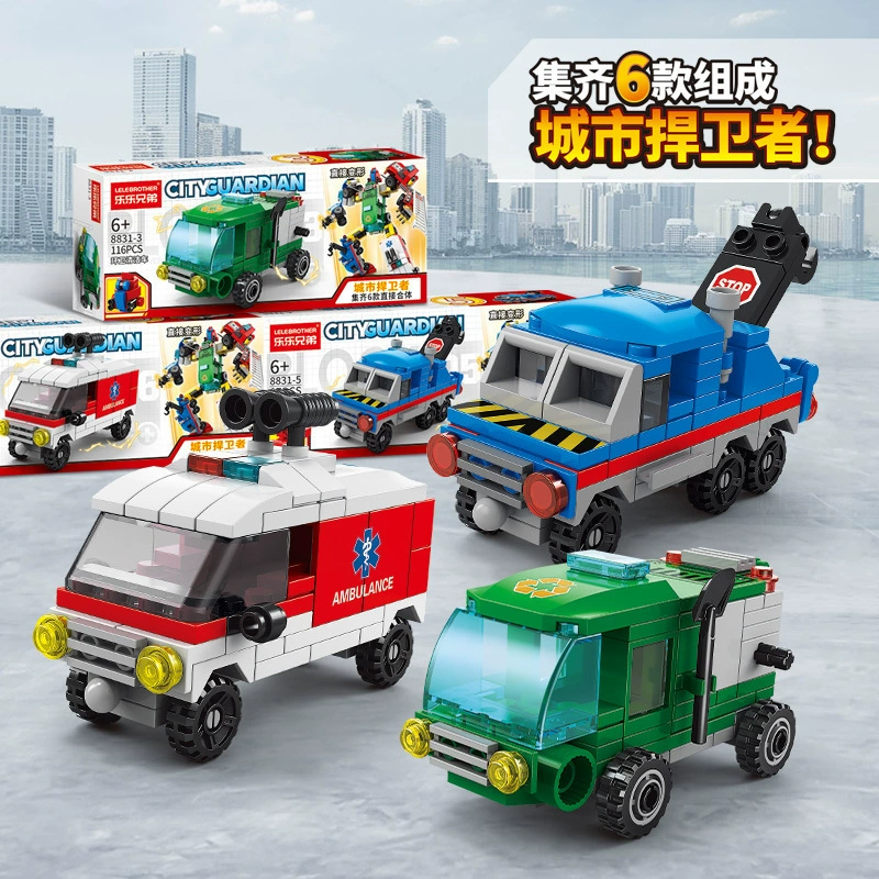 Lego, intellectual constructor for boys, transformer, robot, children's clothing, King Kong, traffic police