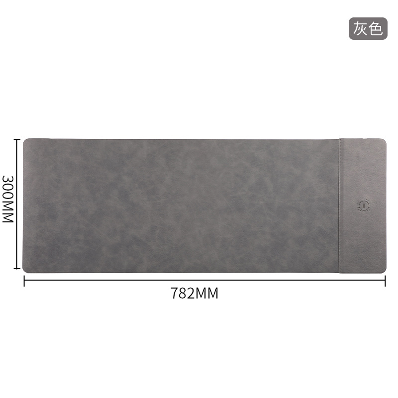 Alfombrilla de ratón con carga inalámbrica 15W, PU antideslizante, oficina comercial, personalizable