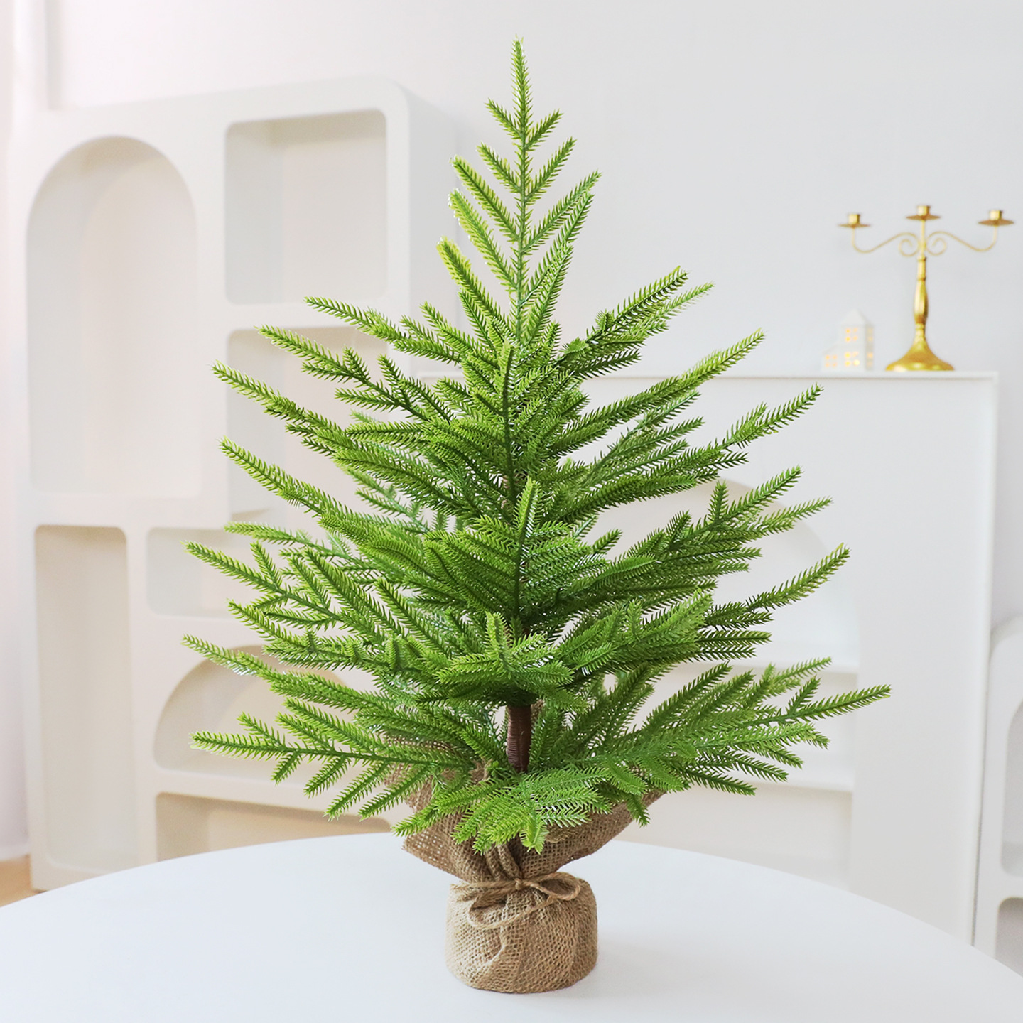 Shengyuan nuevo producto puro PE60CM escritorio decoración de árbol de Navidad hotel supermercado fábrica de decoraciones de ventanas en stock directo