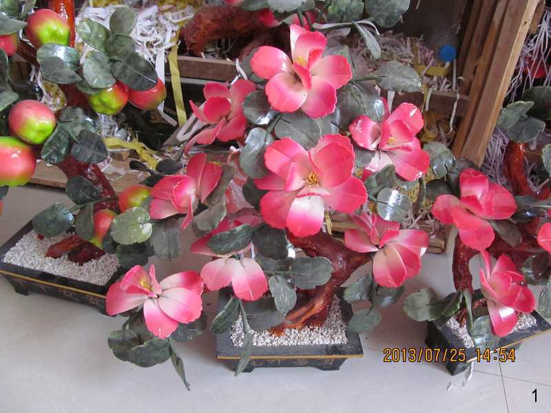 信宜南玉南玉摆件小号红玫瑰摆件花开富贵居办公装饰品摆件