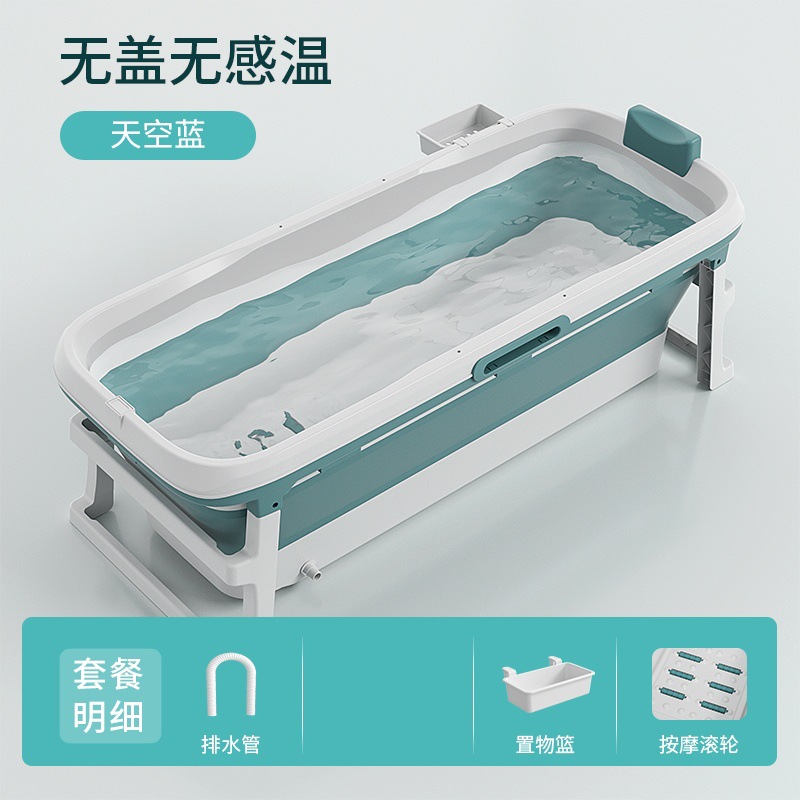 Cubo de baño plegable adulto baño cubo hogar cubo baño espesado cuerpo completo de plástico adulto bañera grande bañera