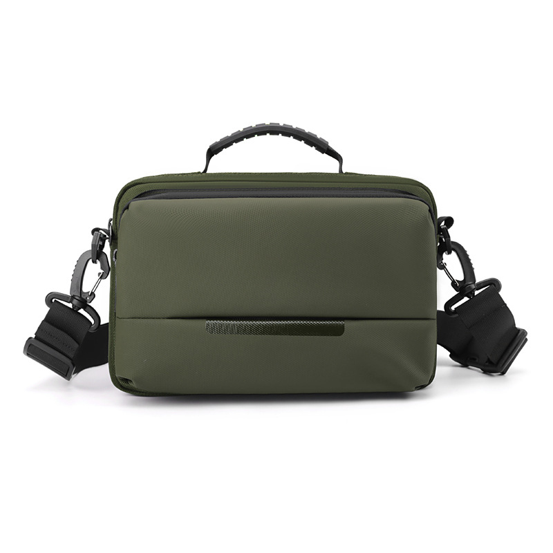 WEPOWER bolso de hombro de moda simple, bolso de hombro horizontal casual para hombres, bolso de pecho de negocios impermeable.