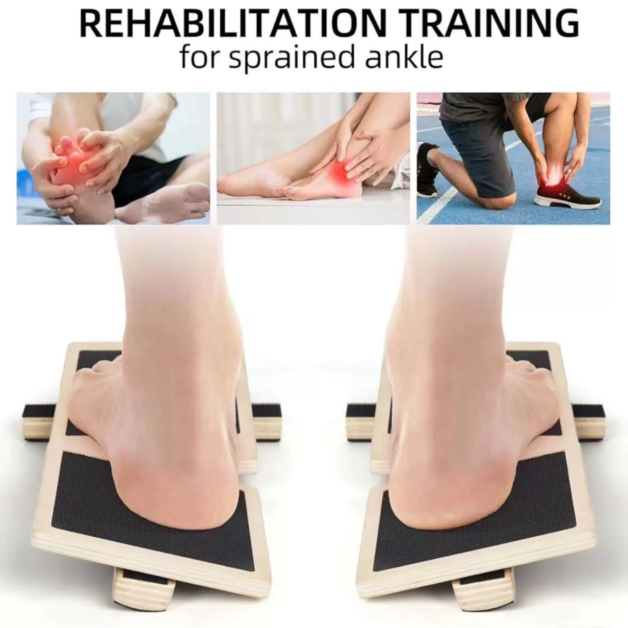 Трансграничные деревянные носилки для ног, тренажер для балансировки одной ноги, балетная доска для баланса лодыжки, рельефная подошва, сухожилие