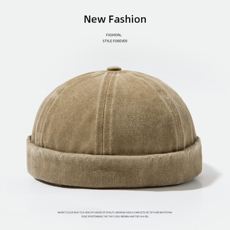 Nuevo estilo coreano retro lavado en agua para hacer viejos sombreros de piel de melón moda versátil sombreros de moda para hombres y mujeres tendencia callejera