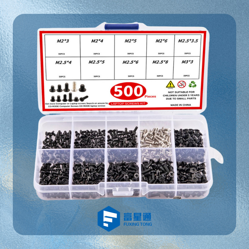 Laptop screw kit M2 M2.5 M3 flat head round head screws 500PCS…