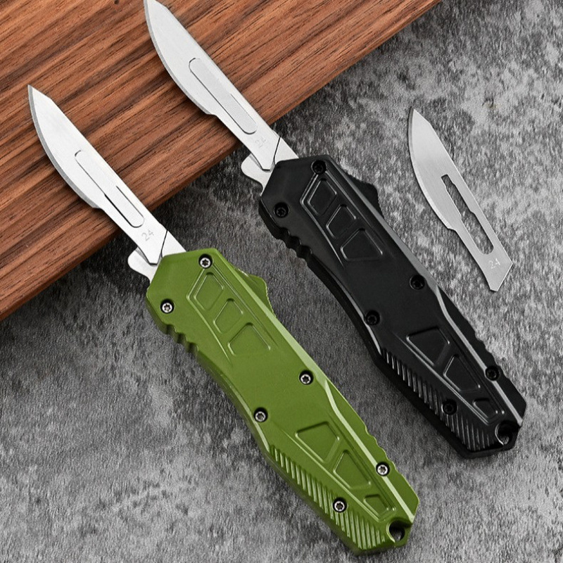 厂家美工刀户外随身便携战术刀野外求生小刀户外小刀水果刀折叠刀