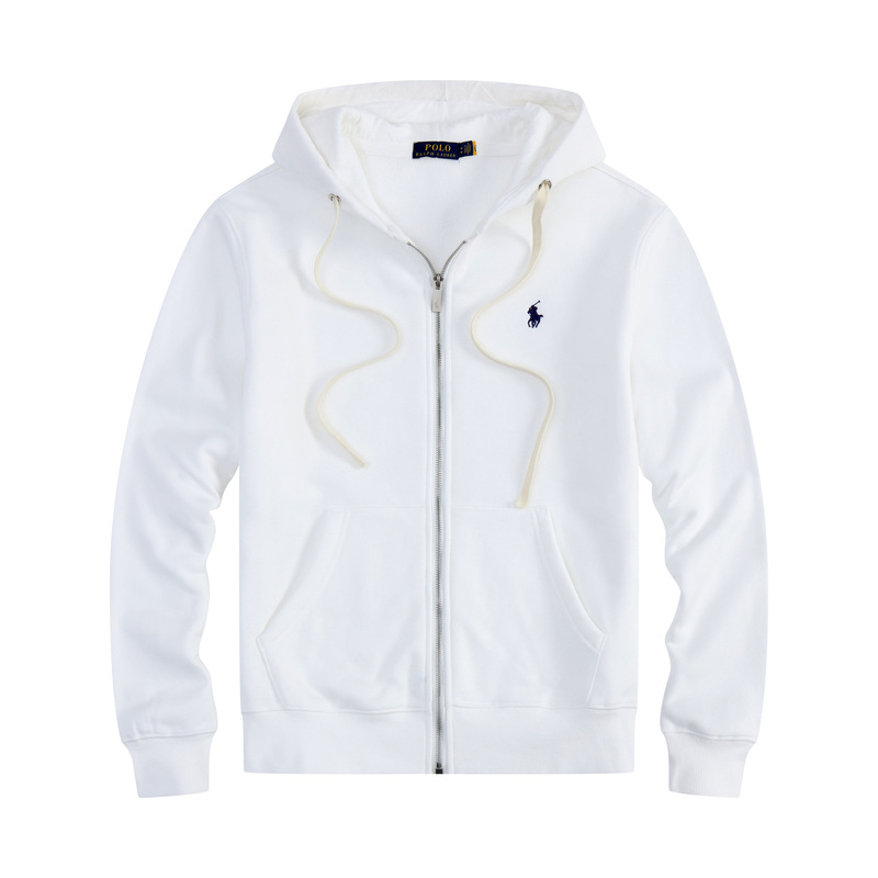 Fleece-lined autumn and winter hooded RL cardigan, solid color sweatshirt with embroidery, loose fit, small size, men's Polo jacket Fleece-lined autumn and winter hooded RL cardigan, solid color sweatshirt with embroidery, loose fit, small size, men's Polo jacket