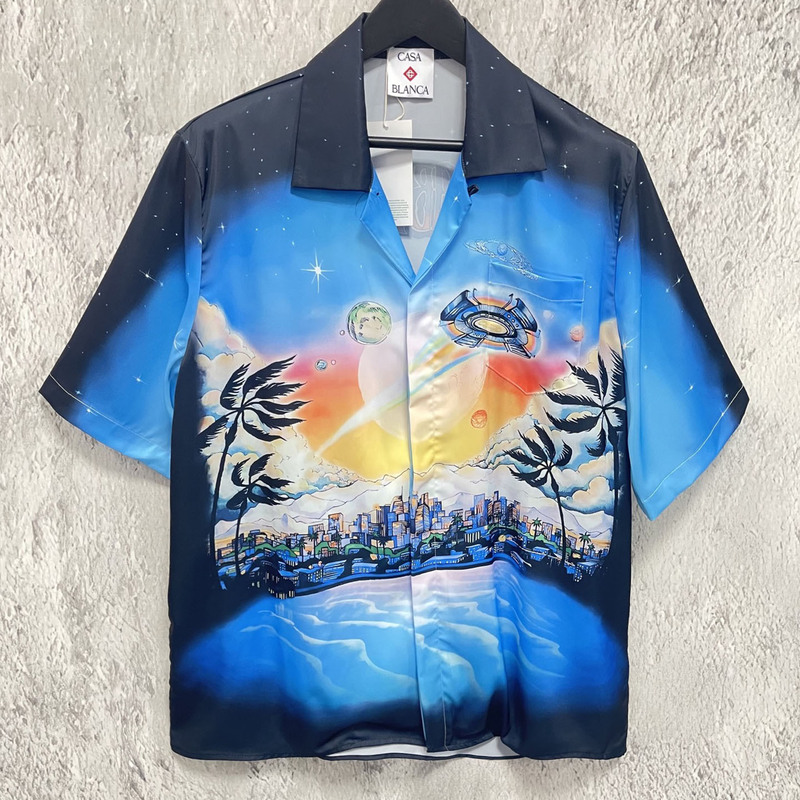 Casablanca 25Ss Skull Hawaiian Style Vacation Hawaiian Shirt for Men and Women Couples