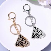 镶钻豹子头钥匙扣 跨境创意个性动物钥匙扣背包配饰汽车挂件批发