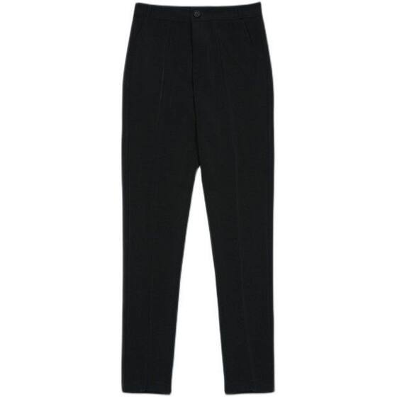 Women's Summer Ice Silk Pants 2024 Internet Celebrity Elegant Western Style apricot Side Split Smoke High Smoke Tube Pants