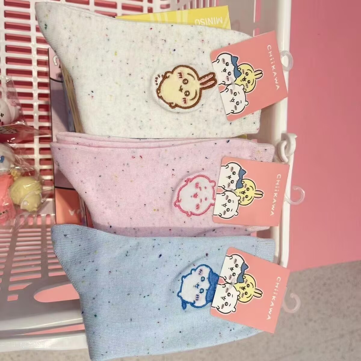 Otoño y invierno, calcetines lindos de jiikawa, calcetines de dibujos animados japoneses coreanos Usaki, nuevos calcetines de pareja de estudiantes