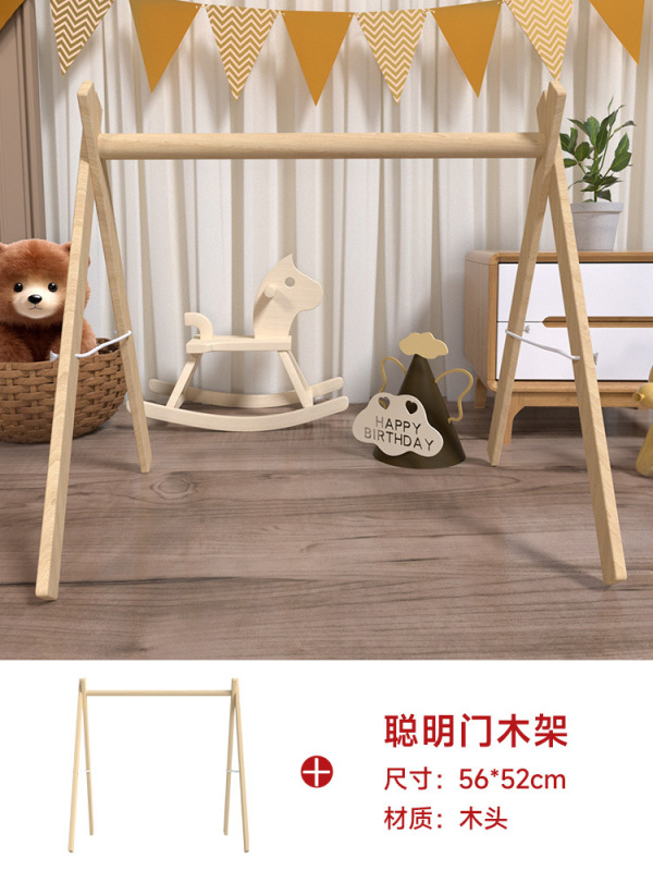 1歳のスマートドア、誕生日用品、小道具、スマートドア木製スタンド、赤ちゃんの写真撮影、雰囲気アレンジメント|undefined