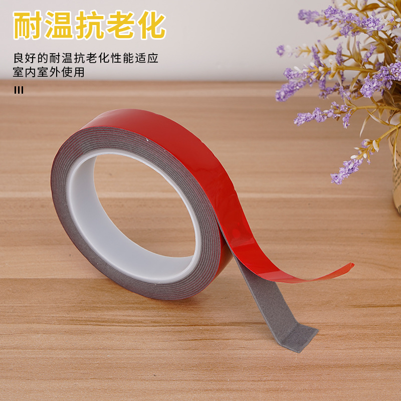 Alta película adhesiva roja gris mascota de espuma de doble cara adhesiva película roja Negro cinta adhesiva del coche cinta de sellado sin fisuras del coche