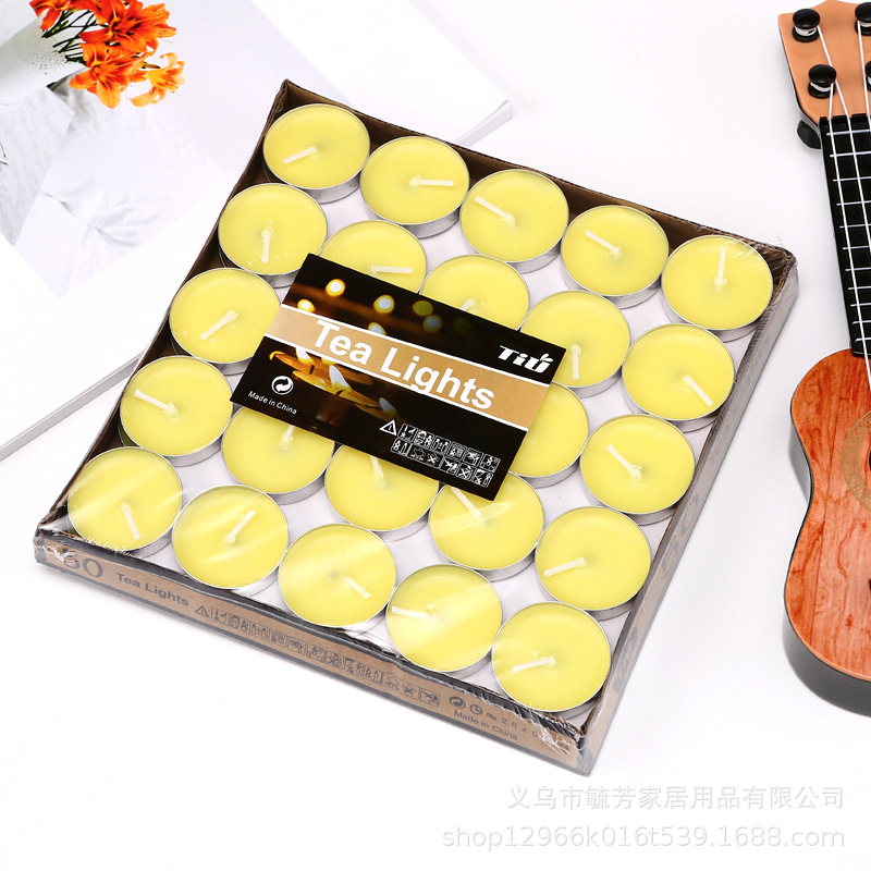 Velas de aromaterapia sin humo Día de San Valentín Imagen de péndulo romántico Fragancia redonda 5g 50 piezas Té caliente Cera de té al por mayor