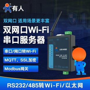 Someone Serial Port Server Wifi Dual Network Port Rs485/232 Serial Port to Wifi/Ethernet Usr-W630