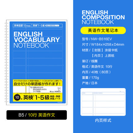 Zhonglin japonés importado vocabulario inglés texto escrito examen de ingreso a la escuela secundaria examen de ingreso a la universidad examen de ingreso de posgrado inglés composición práctica preparación maestra