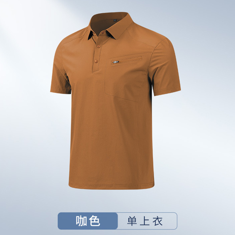 Camiseta de polo de golf de secado rápido para hombre de lujo ligero Camiseta de solapa Camiseta de polo de manga corta de gama alta deportiva Logotipo personalizado