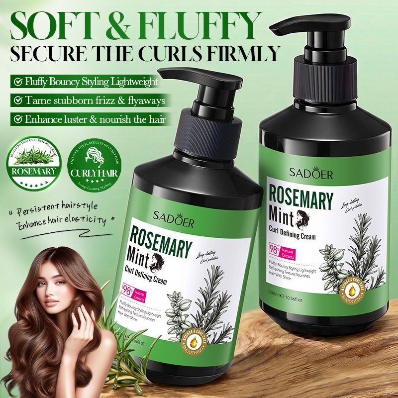 SADOER Rosemary Mint Elastin 300ml Fluffy Styling Moisturizing Hair…