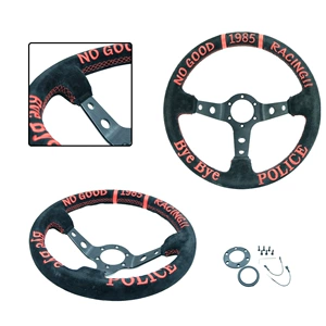 Cross-Mirror Hot Selling No Good Racing1985 Car Modified Quick-Release Steering Wheel Embroidered Racing Steering Wheel