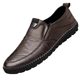 New 2023 men's leather shoes soft bottom soft surface business casual shoes middle-aged and elderly dad shoes fashion driving peas shoes