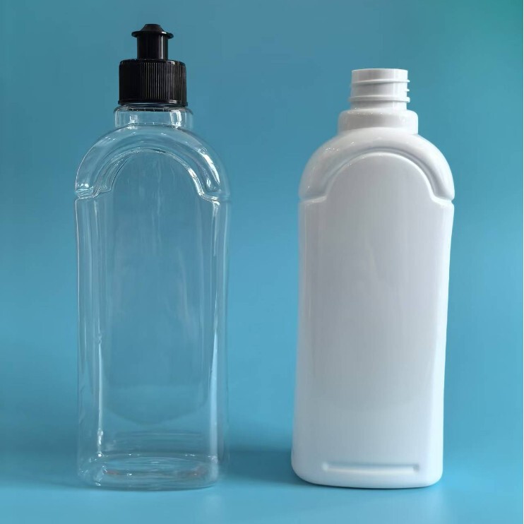 Manufacturer Wholesale 500ml Floor Cleaner Bottle Pet Transparent Plastic Bottle Detergent Stretch Cap Squeeze Bottle Dishwashing Liquid Container