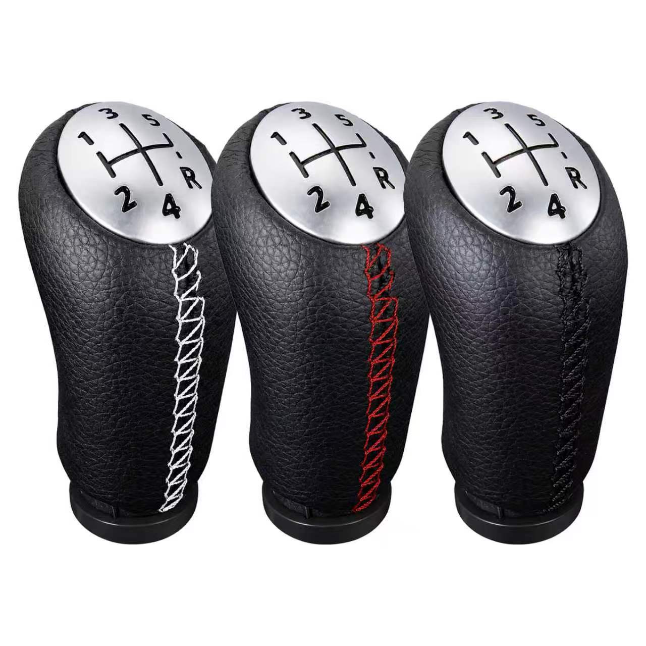 Suitable for Renault Clio car gear shift knob, manual transmission gear shift knob, modified leather-stitched gear shift head accessories, cross-border