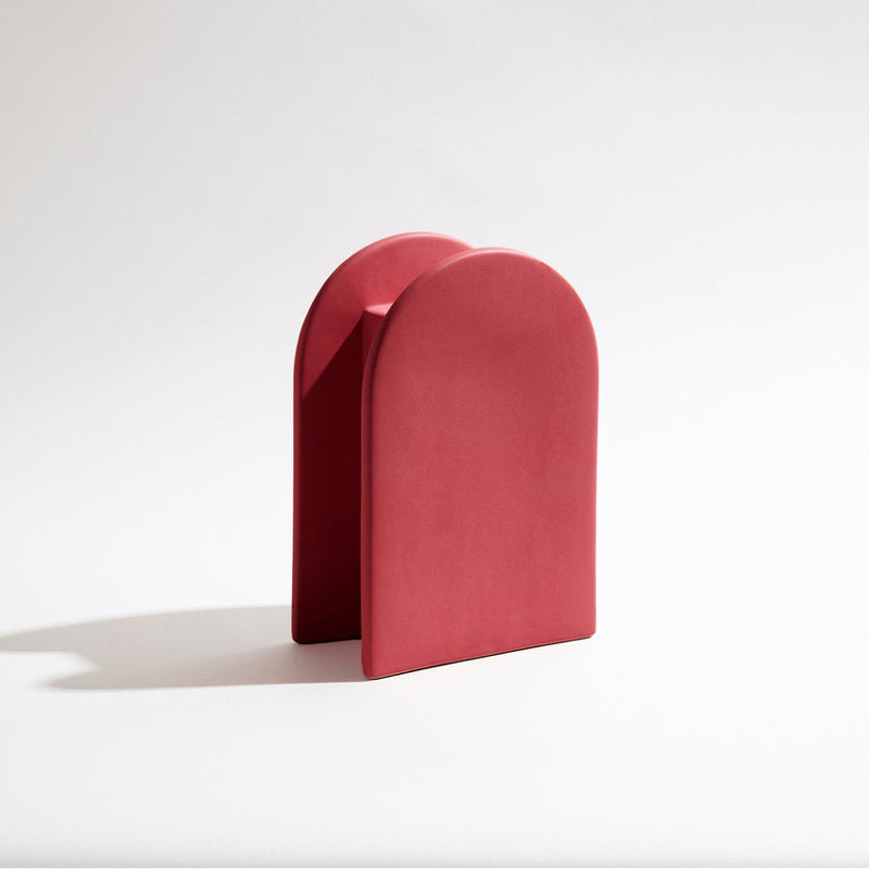 Nordic creativo geométrico florero hogar sala de estar TV gabinete cerámica arreglo floral Decoración brillante rojo decoraciones Año Nuevo