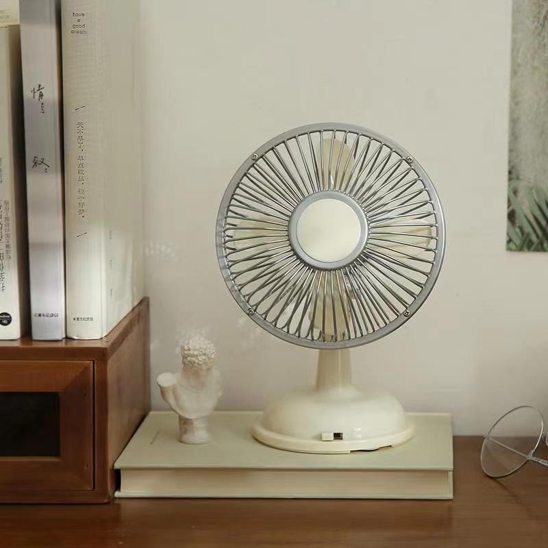 Home Daily Set Summer Simple Desktop Table Top Portable Small Fan Retro Table Style Simple Fan