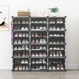 鞋子收纳箱鞋盒侧开加固加厚防尘装鞋收纳柜神器透明可视鞋架鞋柜