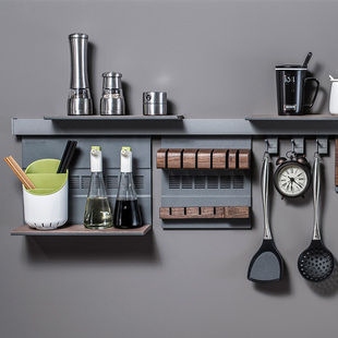 ♡ Swiss Bastim Kitchen Hardware Pendant Set Device Rack Magnetic Knife Holder Punch-Free Wall-Mounted Seasoning