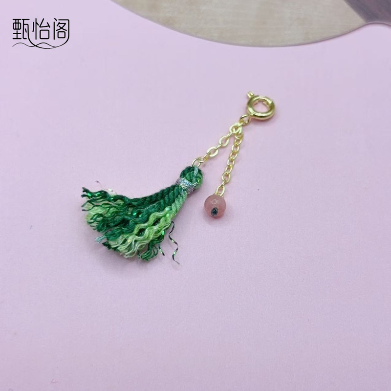 藏式流苏手搓棉线流苏挂件手工大小流苏DIY可穿各种吊坠隔珠|undefined