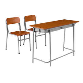 批发出口中小学生培训双人课桌椅套装辅导班写字桌学校课室读书桌