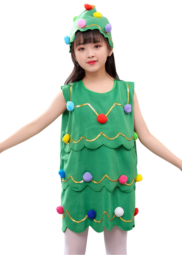 Nieuwigheid & Speciaal Gebruik Nieuwe Kinder Kerstboom Jurk Prestatie Kostuum Kleuterschool Kerst Kleding Kerstavond Kostuum Kleine Boom Jurk_voghion.com