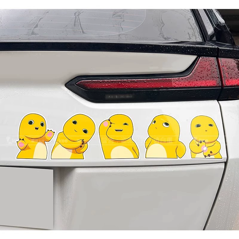 Маленький молочный дракон, толстый дракон, автомобильная наклейка, аниме, мультяшный электромобиль, мотоциклетный шлем, автомобильный треугольный декор для окна, автомобильная наклейка