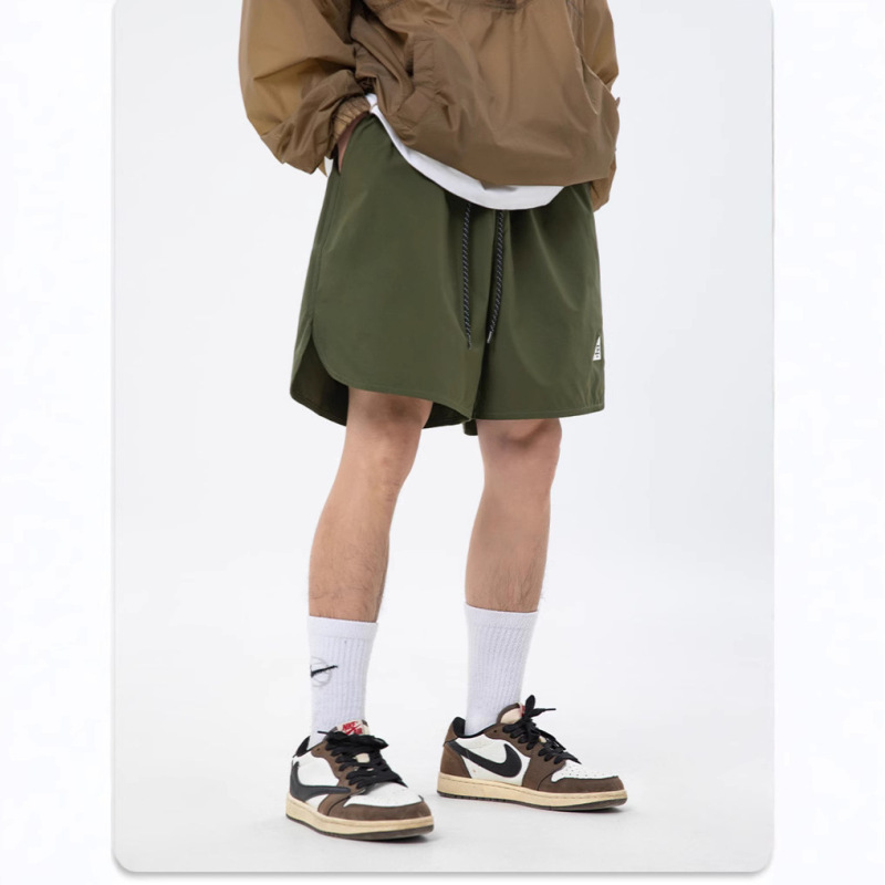 Summer New Loose Casual Men's Quick-Dry Basketball Shorts Hiking Split Running Sports Shorts Men's Trendy