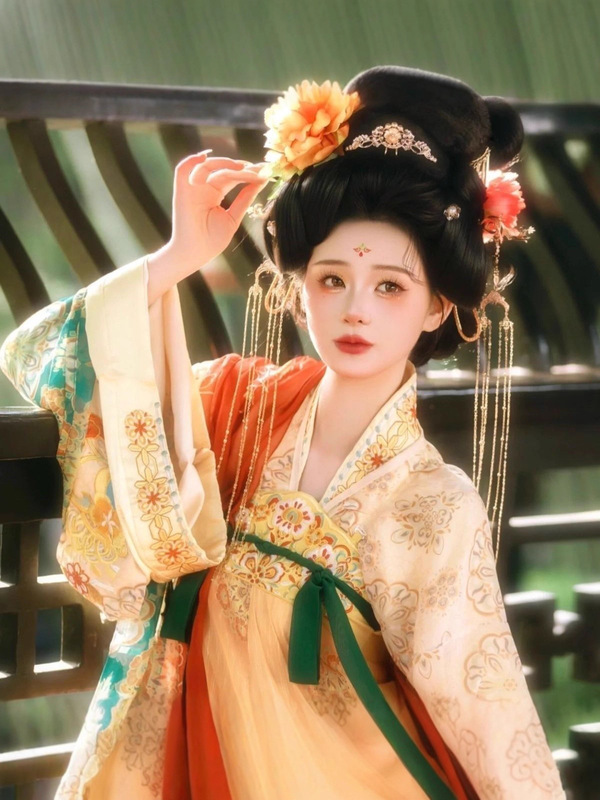 新款汉服〈盛唐少主〉复原唐制刺绣齐胸套装春夏日常破裙古装|undefined