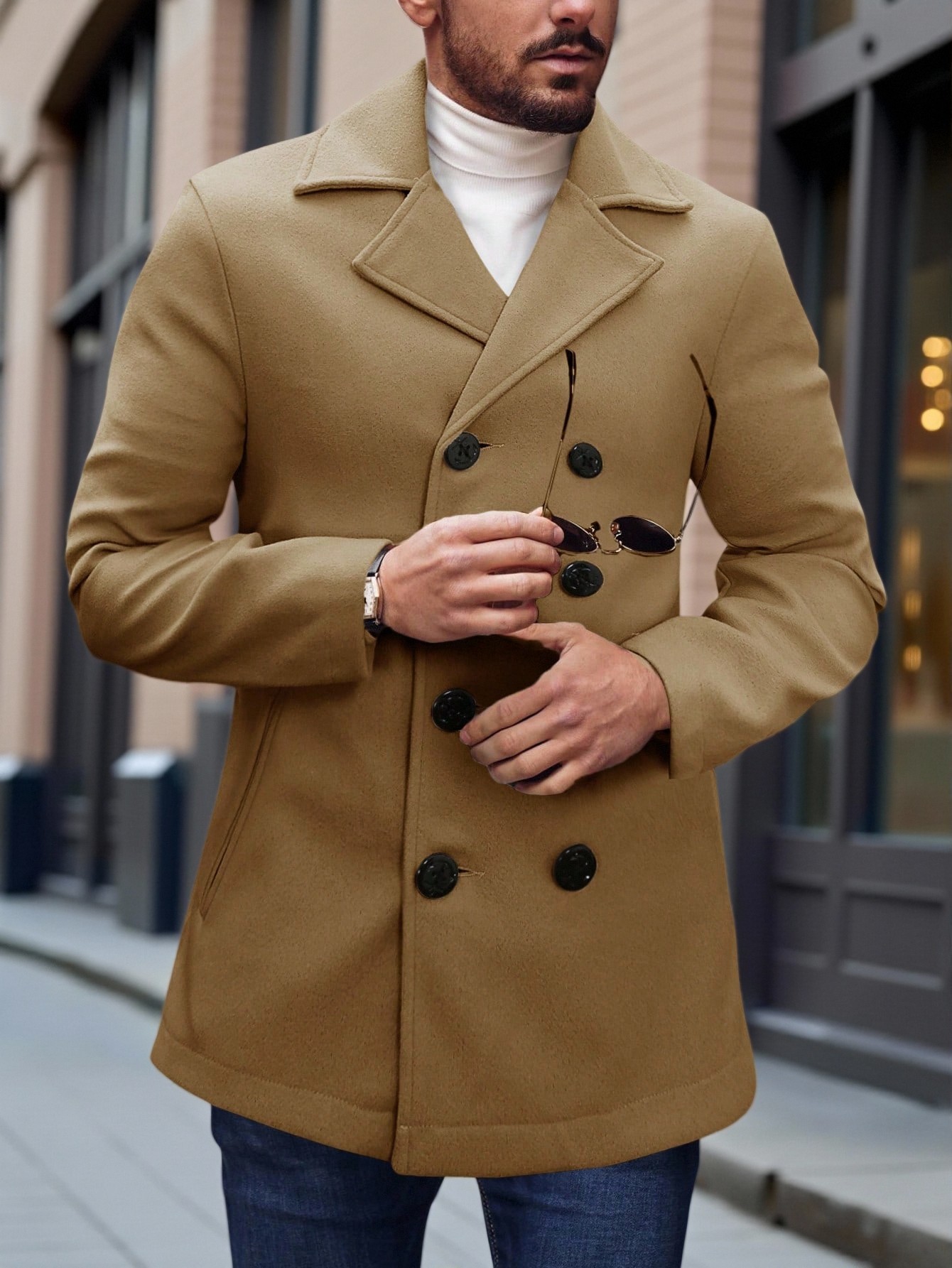2026 otoño y invierno comercio exterior transfronterizo ropa de hombre Europa y América abrigo abrigo abrigo abrigo de lana abrigo de negocios casual hombre 016