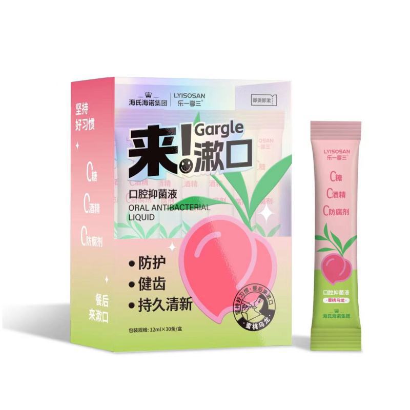 레이샹산 구강항균액(복숭아우롱치아건강) 12ml/스트립*30스트립/박스-1박스