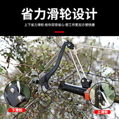Double-head high-altitude shears, pulley labor-saving high-branch shears, dual-head high-branch shears garden tools