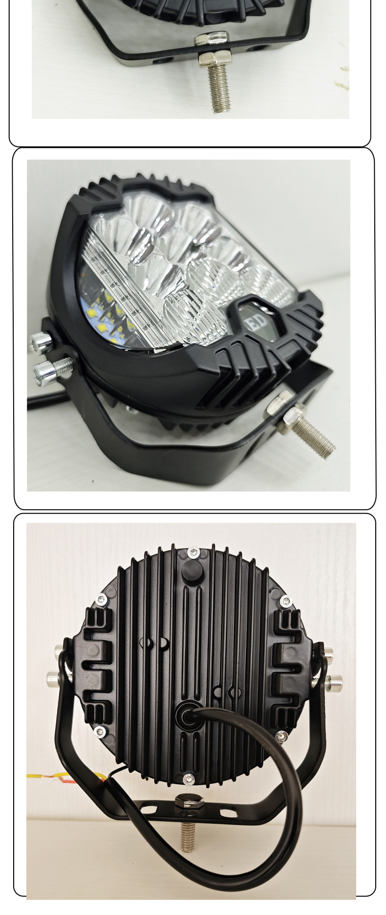 Off-road vehicle lamp modification A- pillar roof is equipped with spotlights on three sides of the light-emitting high-power tank 300 with daily running lights
