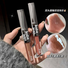 Kobeleenダブル唇釉薬水光ベルベット霧面白口紅潤い少女唇泥化粧品卸売り