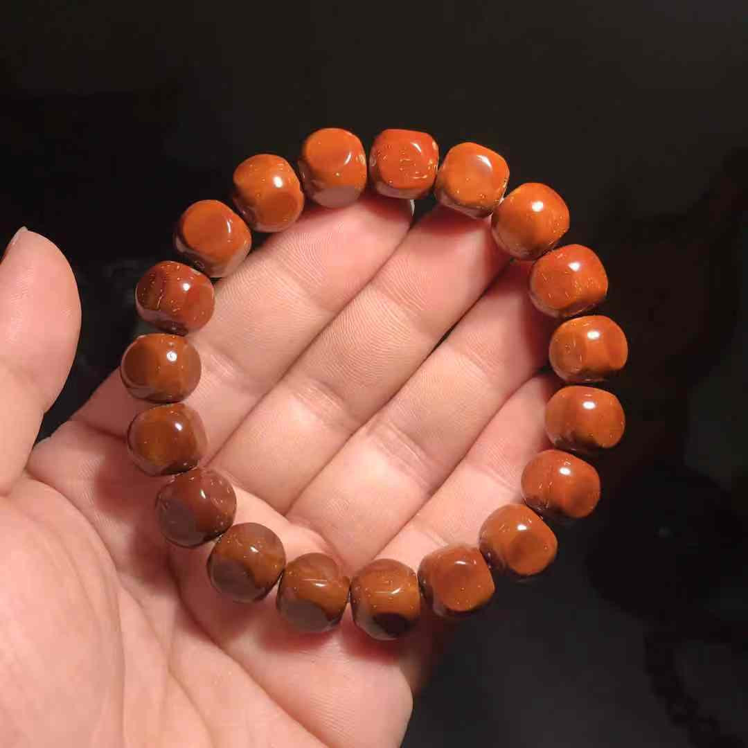 全品紫金鼠猴头六方手串 紫金鼠雕刻六方 约12.3mm|ms