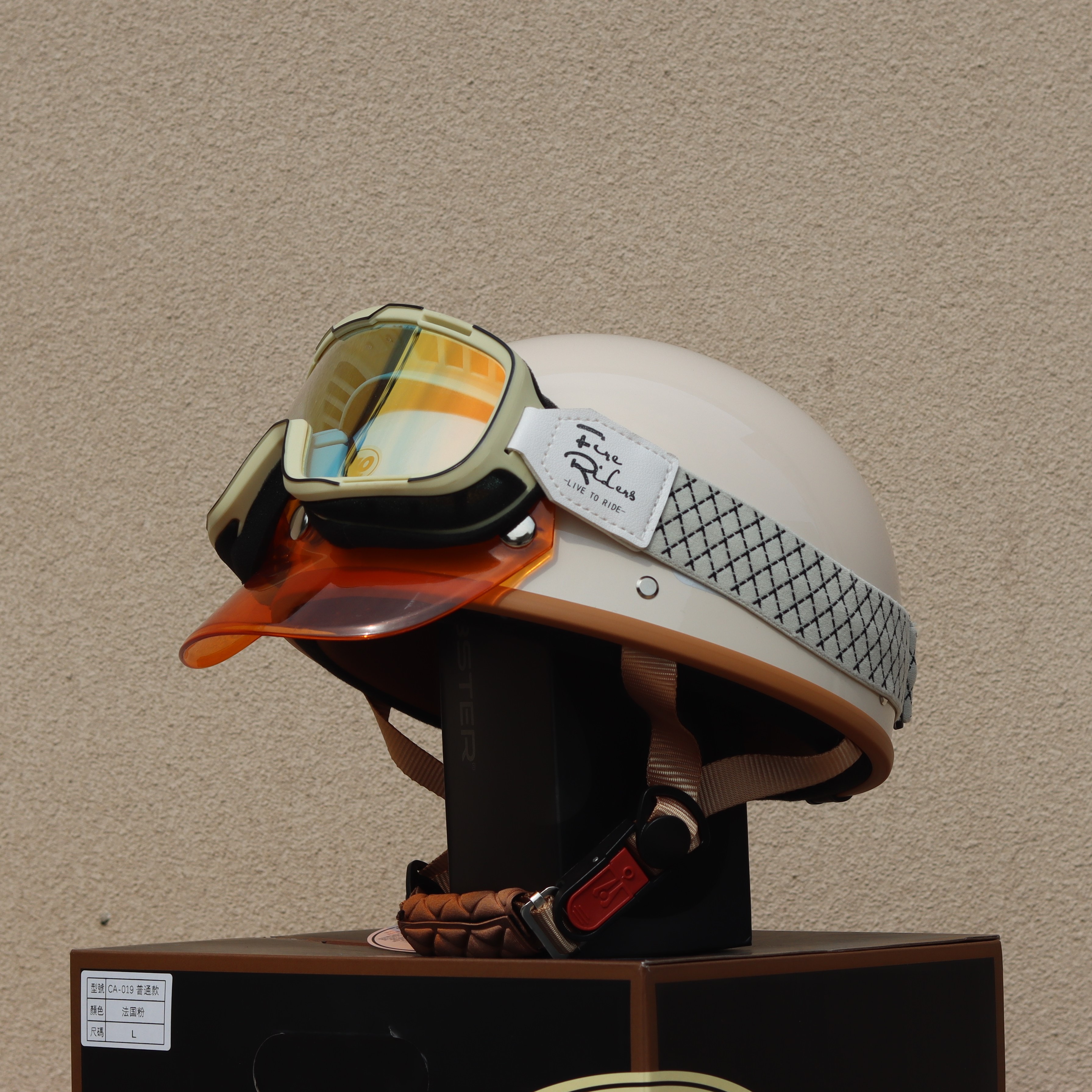 Taiwan Retro Half Helmet Motorcycle Electric Lightweight 3C Summer