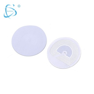 EAS RF round transparent 30 & 33mm retail cosmetic wig American popular anti-theft soft tag 8.2MHz