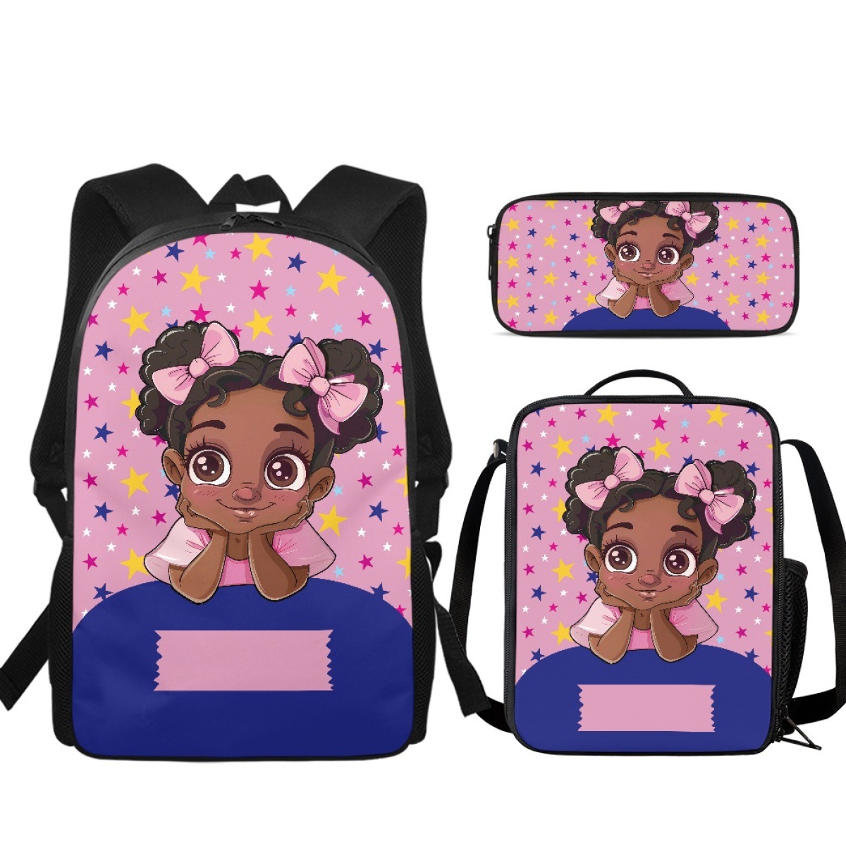 Backpack, pencil case, cute set, stationery, print 2
